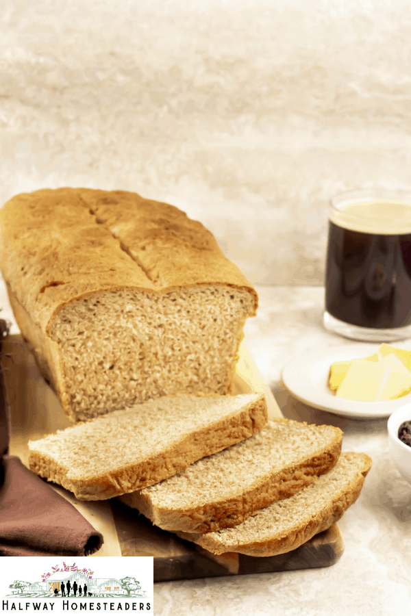 homemade loaf of wheat bread 4