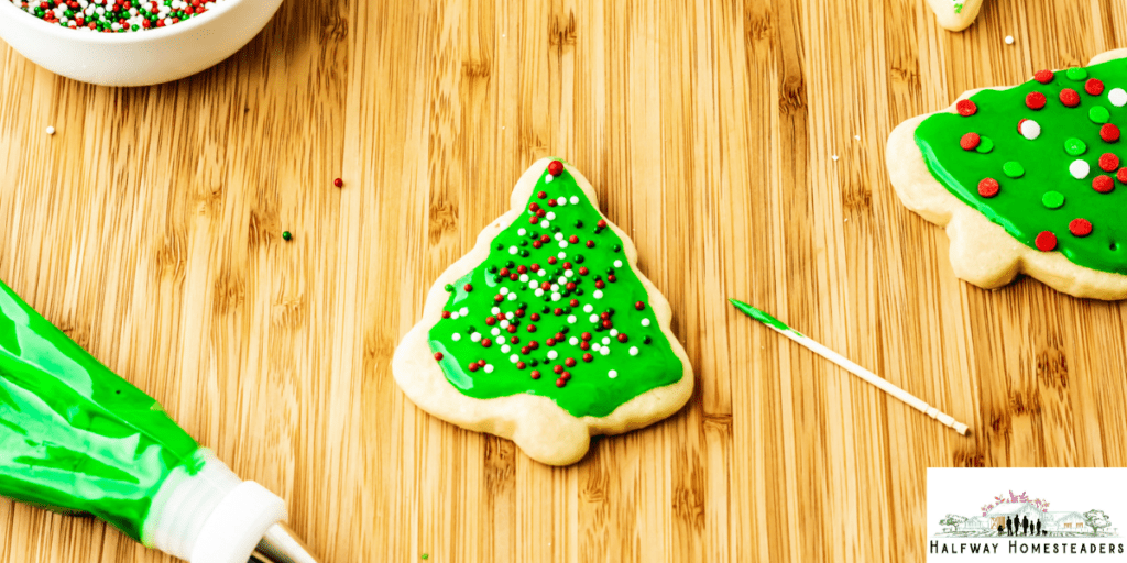 adding sprinkles to the top of your icing 