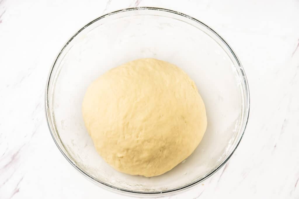 letting the dough raise in a bowl 