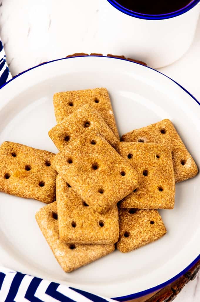 plate of hardtack crackers