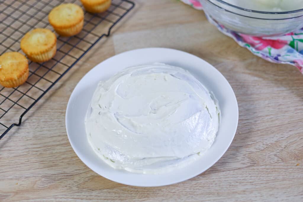 frosting the entire cake 