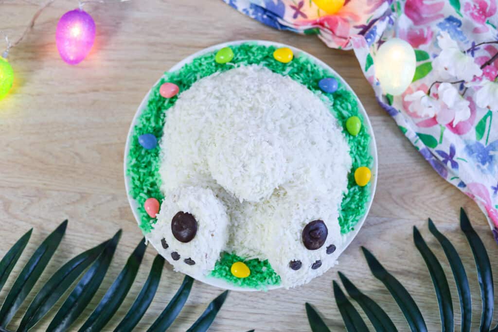 cute bunny cake with legs